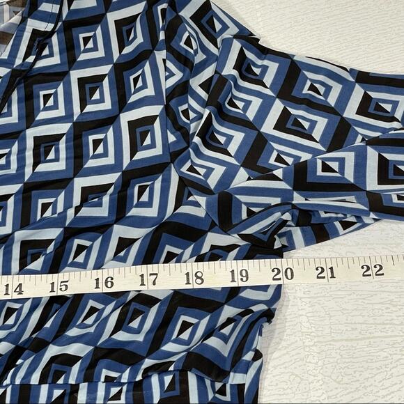 JW Blue Abstract Print Shirt Stylish & Unique Design Size XL - Picture 5 of 10